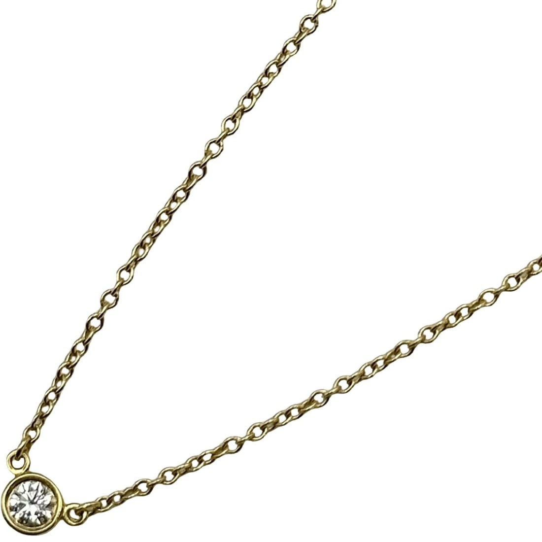 TIFFANY & CO. VISOR YARD NECKLACE GOLD AU750 DIAMOND JEWELRY: Tiffany & Co. Visor Yard Necklace Gold Au750 Diamond Jewelry Brand: Tiffany & Co. Type/Style: Necklace Material: 18K YG Color: YG Size: Size Height: approx. 3.8mm Width: approx. 3.8mm Chain length: