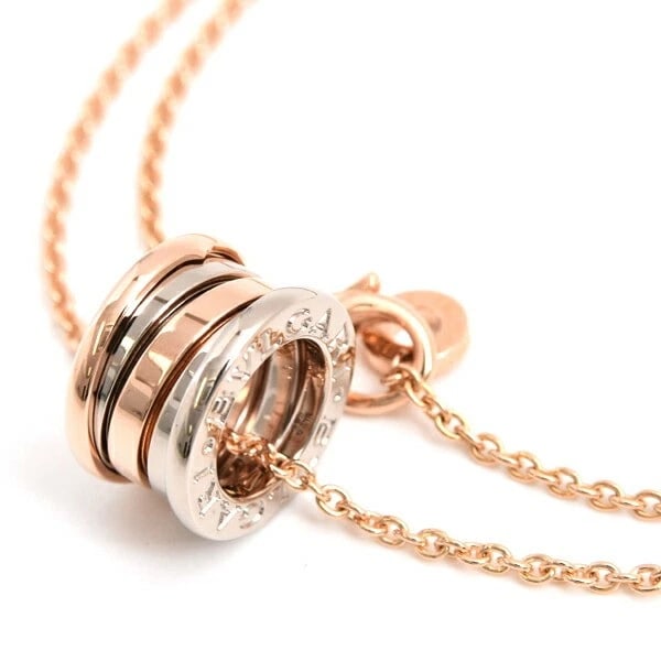 BVLGARI NECKLACE B-ZERO1 PERFECT MISTAKE NECKLACE: Bvlgari Necklace B-ZERO1 Perfect Mistake Necklace Brand: Bvlgari Type/Style: Necklace Material: 18K WG/PG Color: WG PG Size: Length: Total length: approx. 46.5cm (adjustable in 3 steps) Top: Diameter