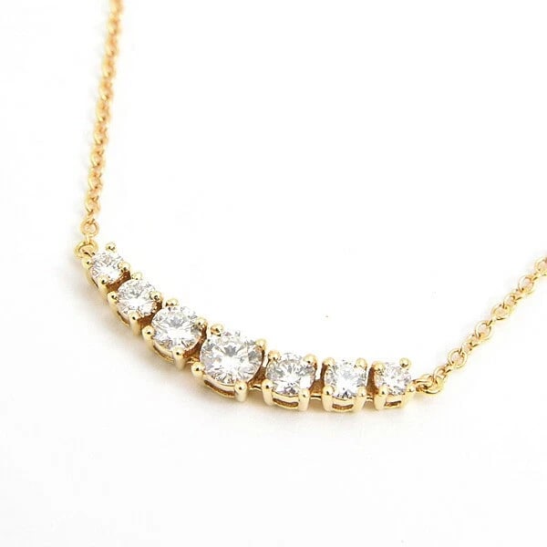 TIFFANY & CO. NECKLACE EAST WEST DIAMOND PENDANT: Tiffany & Co. Necklace East West Diamond Pendant Brand: Tiffany & Co. Type/Style: Necklace Material: 18K YG Color: YG Size: Length: 40.5cm (length not adjustable), Motif: 19.4mm (width) x 3.2mm (heigh