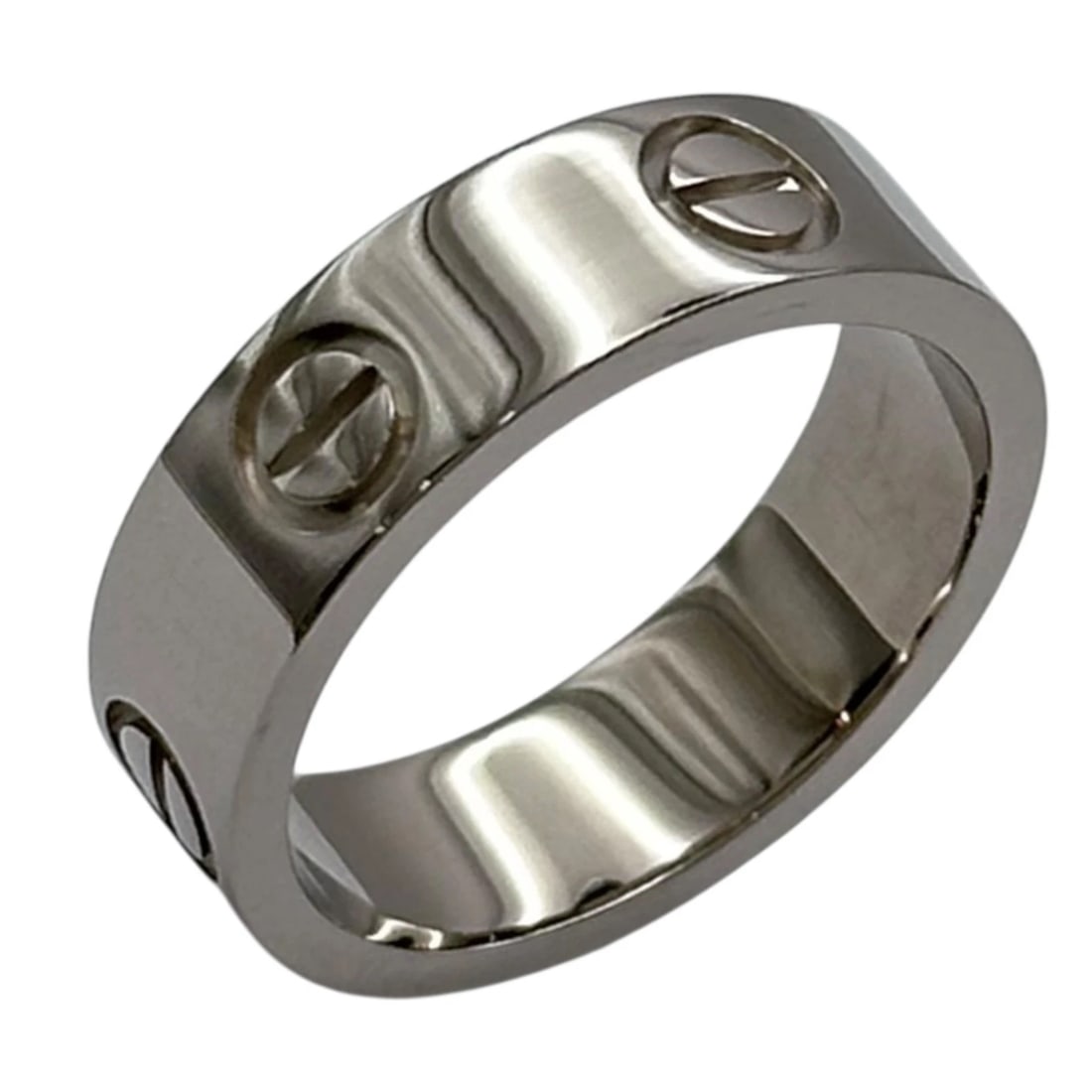 CARTIER LOVE RING WHITE GOLD 18K JEWELRY: Cartier Love Ring White Gold 18K Jewelry Brand: Cartier Type/Style: Ring Material: 18K WG Color: WG Size: 5 US Accessories: None Accessories Notice: When purchasing pre-owned goods, please refer to