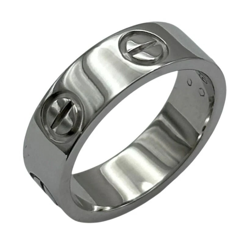 CARTIER LOVE RING WHITE GOLD 18K JEWELRY: Cartier Love Ring White Gold 18K Jewelry Brand: Cartier Type/Style: Ring Material: 18K WG Color: WG Size: 5 US Accessories: None Accessories Notice: When purchasing pre-owned goods, please refer to