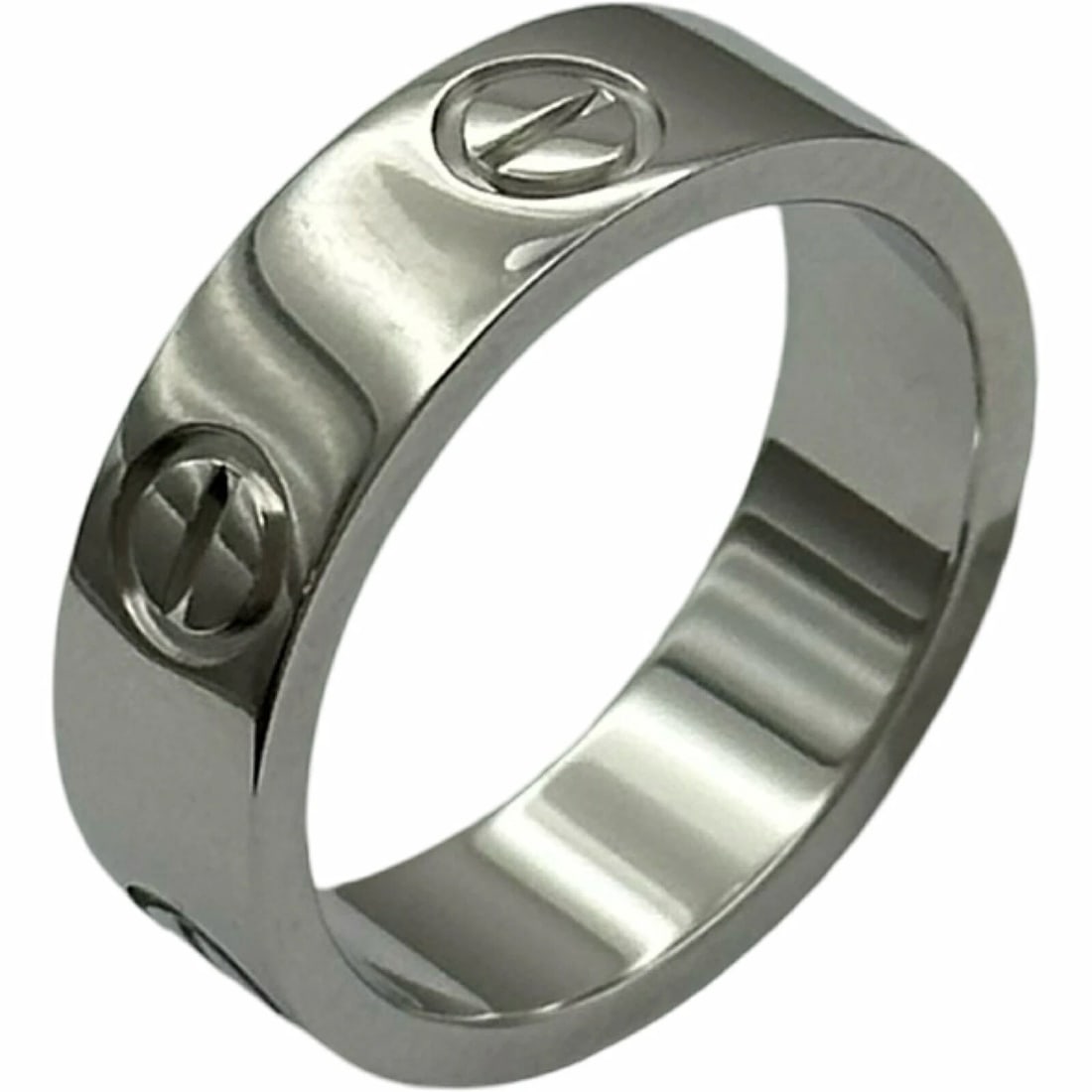 CARTIER LOVE RING WHITE GOLD 18K JEWELRY: Cartier Love Ring White Gold 18K Jewelry Brand: Cartier Type/Style: Ring Material: 18K WG Color: WG Size: 5.5 US Accessories: None Accessories Notice: When purchasing pre-owned goods, please refer to
