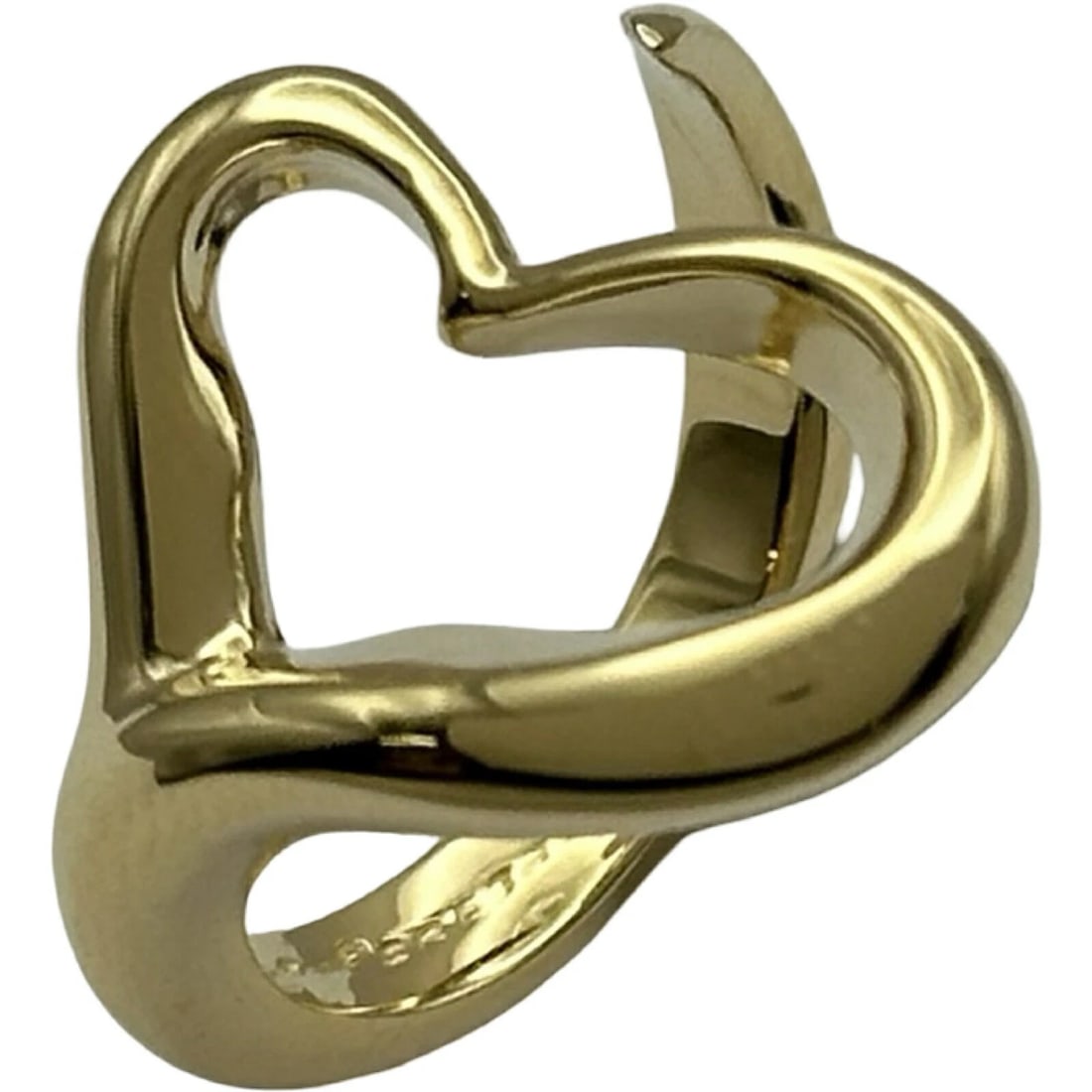 TIFFANY & CO. OPEN HEART RING GOLD 18K JEWELRY: Tiffany & Co. Open Heart Ring Gold 18K Jewelry Brand: Tiffany & Co. Type/Style: Ring Material: 18K YG Color: YG Size: 4 US Accessories: None Accessories Notice: When purchasing pre-owned g