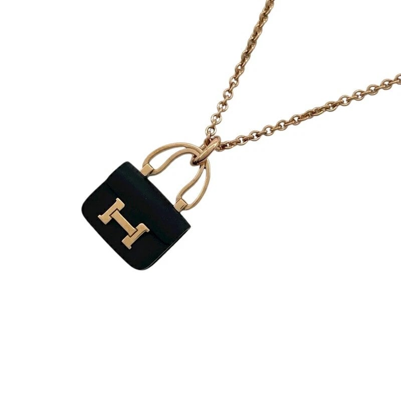 HERMES CONSTANCE NECKLACE: Hermes Constance Necklace Brand: Hermes Type/Style: Necklace Material: 18K PG Color: PG Size: Size Height: approx. 17.8mm Width: approx. 12.3mm Chain length: approx. 40cm Accessories: None