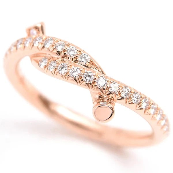 CARTIER ENTRELACE DIAMOND RING 18K RG ROSE GOLD: Cartier Entrelace Diamond Ring 18K RG Rose Gold Brand: Cartier Type/Style: Ring Material: 18K RG Color: RG Size: 5.25 US Accessories: None Accessories Notice: When purchasing pre-owned goo