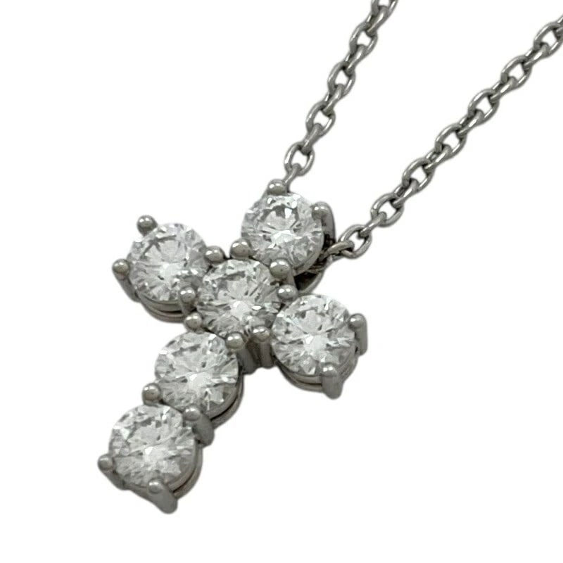 GIME1 NECKLACE PLATINUM PT950/DIAMOND DIAMOND JEWELRY: Gime1 Necklace Platinum Pt950/Diamond Diamond Jewelry Brand: Unbranded Type/Style: Necklace Material: Pt950 Color: PT Size: Size Height: approx. 12.7mm Width: approx. 9.2mm Chain length: approx. 39cm