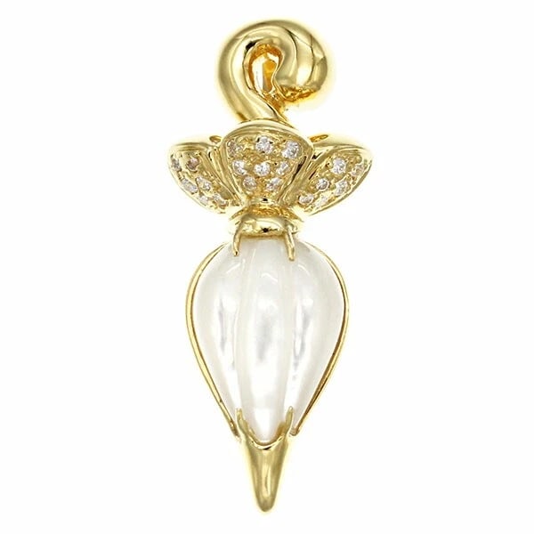 PONTE VECCHIO UMBRELLA MOTIF BROOCH MOONSTONE DIAMOND: Ponte Vecchio Umbrella Motif Brooch Moonstone Diamond Brand: Ponte Vecchio Type/Style: Brooche Material: 18K YG, Main Stone Moonstone Color: YG Size: Material K18YG/Moonstone/Diamond Size: