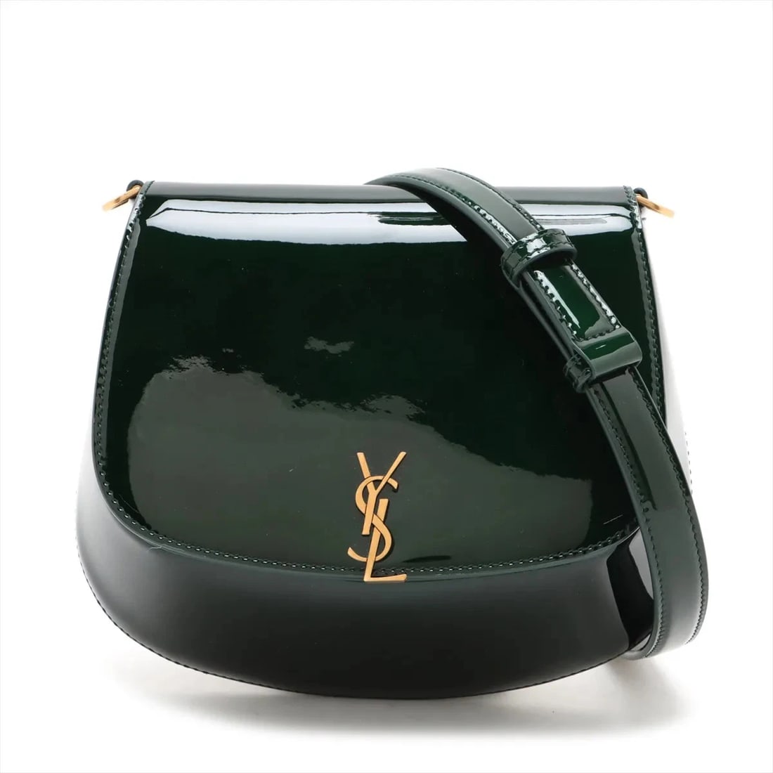 SAINT LAURENT PARIS VOLTAIRE MINI PATENT LEATHER SHOULDER BAG: Saint Laurent Paris Voltaire mini Patent Leather Shoulder bag Brand: Saint Laurent Paris Type/Style: Shoulder bag Material: Patent Leather Color: Green Size: Height:6.9inchLength:8.1inchDepth:2.0inch 