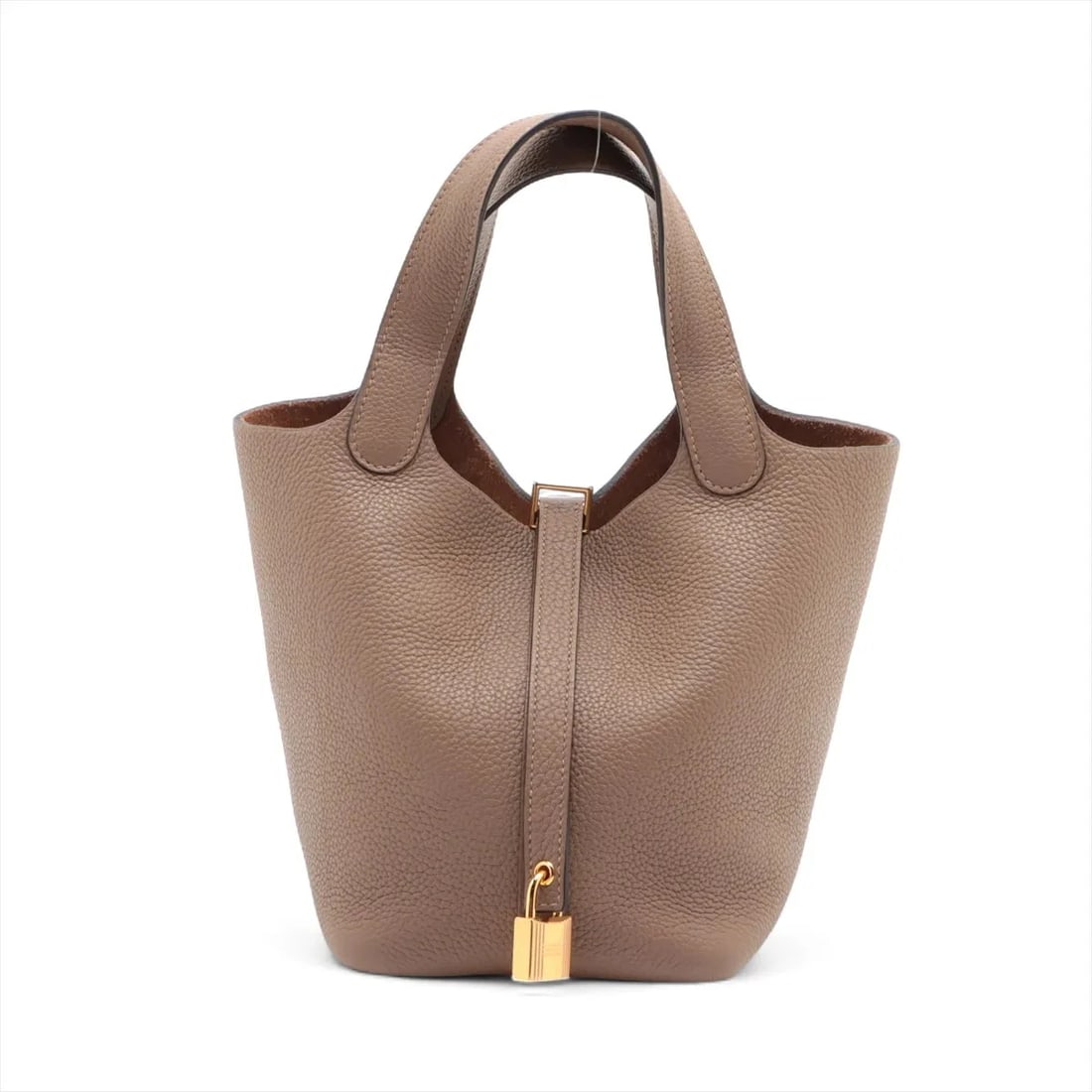 HERMES PICOTIN LOCK 18 PM TAURILLION MAURICE BEIGE: Hermes Picotin Lock 18 PM Taurillion Maurice Beige Brand: Hermes Type/Style: Hand bag Material: Taurillion Maurice Color: Beige de Weimar Size: Height:7.1inchLength:7.1inchDepth:5.3inch Accessorie