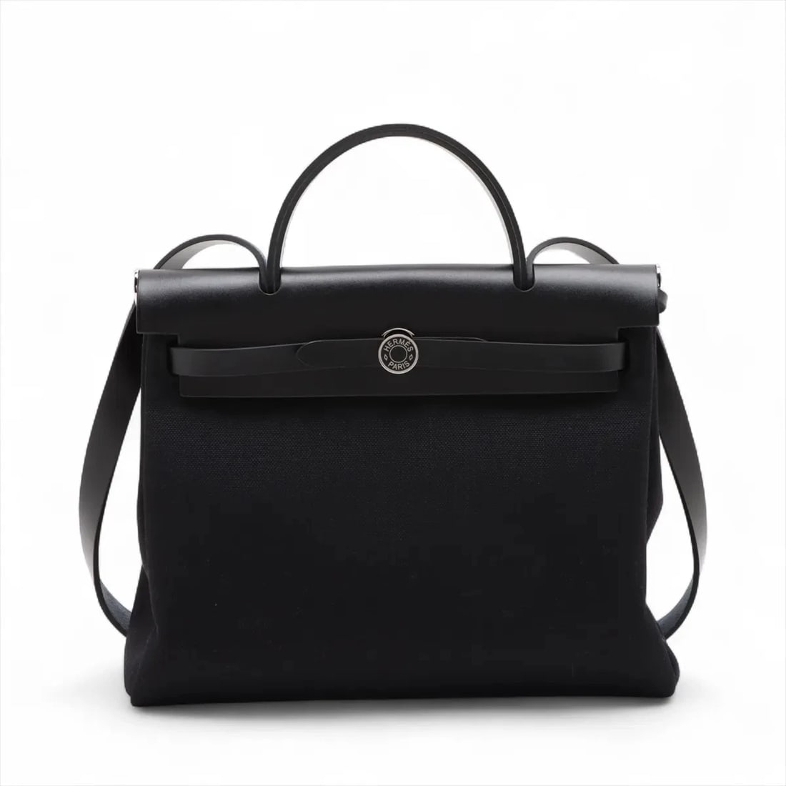 HERMES HERBAG ZIP PM TWAL MILITARY X VASH HUNTER BLACK (1 of 6)