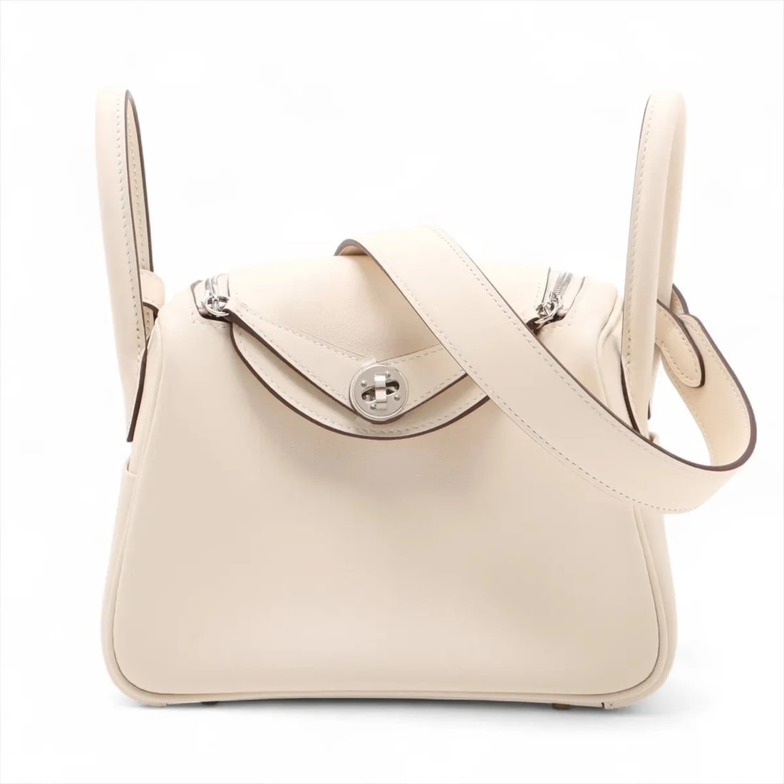 HERMES LINDY MINI 20 VEAU SWIFT NATA SILVER (1 of 6)