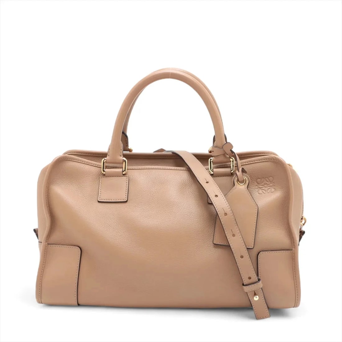 LOEWE AMAZONA 36 LEATHER 2 WAY HANDBAG BROWN: Loewe Amazona 36 Leather 2 Way Handbag Brown Brand: Loewe Type/Style: Hand bag Material: Leather Color: Brown Size: Height:8.5inchLength:14.2inchDepth:6.1inch Accessories: None Accessories