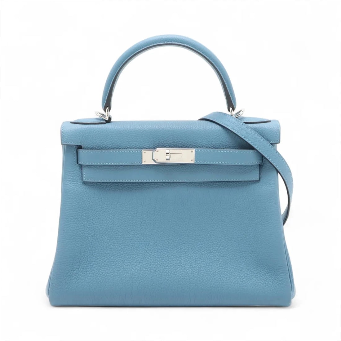 HERMES KELLY 28 LE TOURNAY TOGO AZURE SILVER: Hermes Kelly 28 Le Tournay Togo Azure Silver Brand: Hermes Type/Style: Hand bag Material: Togo Color: Azure Size: Height:7.9inchLength:11.0inchDepth:4.5inch Accessories: None Accessories N