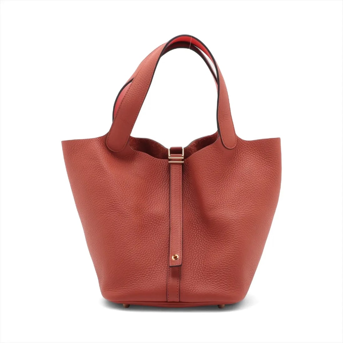 HERMES TAURILLON CLEMENCE ? VEAU SWIFT CUEVRE X CAPUCIN: Hermes Taurillon Clemence ? Veau Swift Cuevre x Capucin Brand: Hermes Type/Style: Hand bag Material: Taurillon Clemence Veau Swift Color: Cuevre x Capucines Size: Height:8.5inchLength:8.7inchDepth:6.9