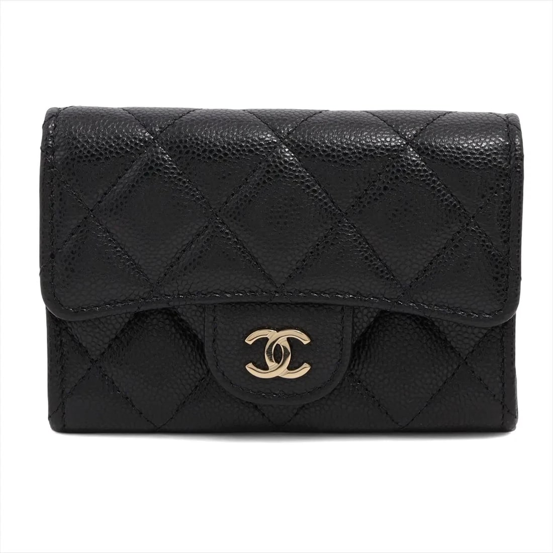CHANEL MATELASSE CAVIAR SKIN COIN PURSE BLACK: Chanel Matelasse Caviar Skin Coin Purse Black Brand: Chanel Type/Style: Coin Purse Material: Caviar Skin Color: Black Size: Height:2.8inchLength:4.3inchDepth:1.0inch Accessories: None Acce