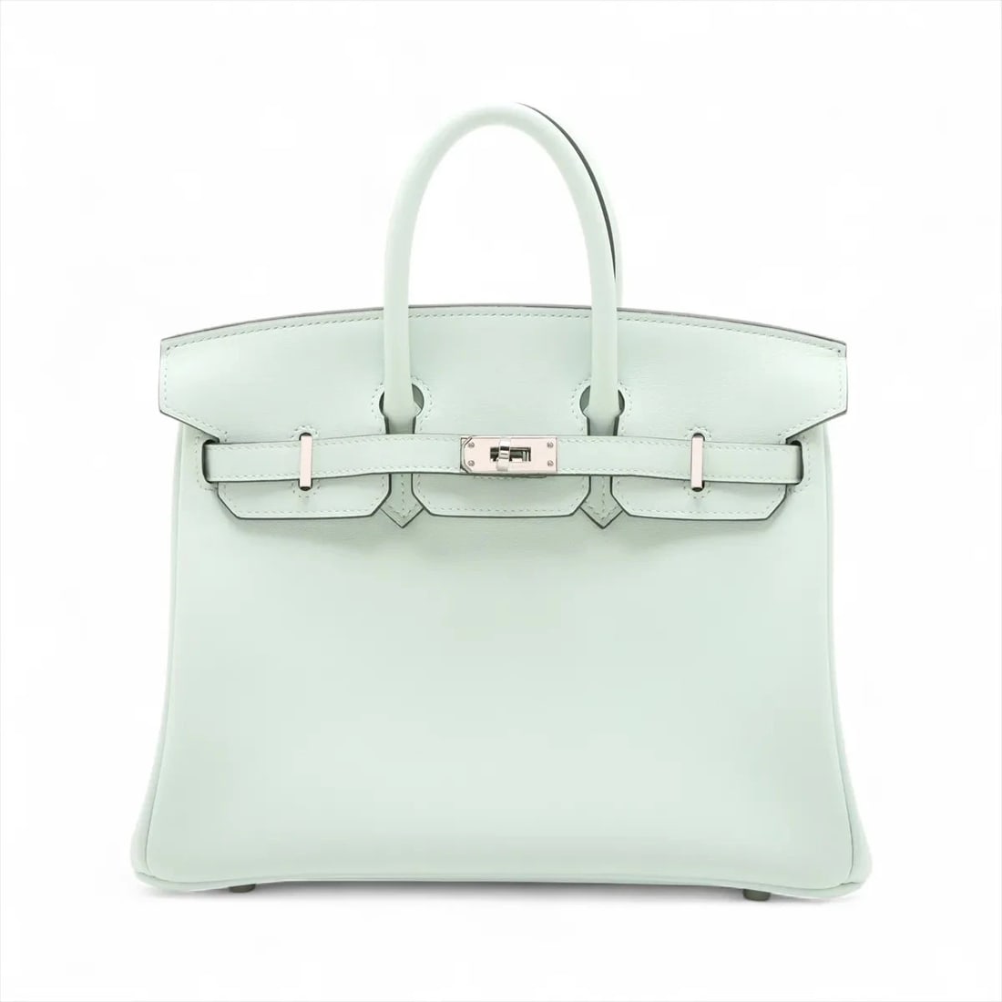 HERMES BIRKIN 25 LE TOURNAY VEAU SWIFT VEAL PEPPERMINT: Hermes Birkin 25 Le Tournay Veau Swift veal peppermint Brand: Hermes Type/Style: Hand bag Material: Veau Swift Color: veal peppermint Size: Height:7.7inchLength:10.0inchDepth:5.5inch Accessories: