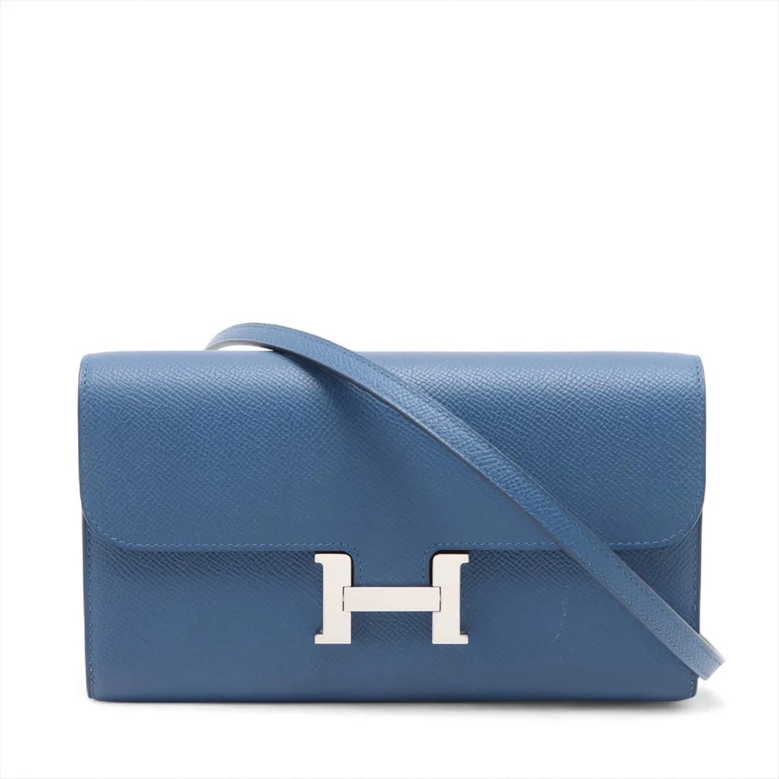 HERMES CONSTANCE LONG TOGO VEAU EPSOM BLUE TIE (1 of 5)