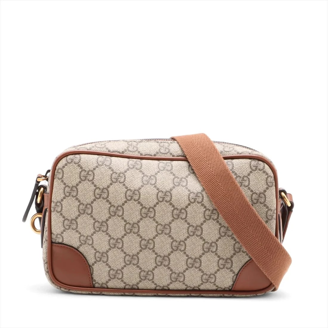 GUCCI GG SUPREME PVC & LEATHER SHOULDER BAG BEIGE?BROWN: Gucci GG Supreme PVC & leather Shoulder bag Beige?Brown Brand: Gucci Type/Style: Shoulder bag Material: PVC & leather Color: Beige?Brown Size: Height:5.7inchLength:8.9inchDepth:2.2inch Accessories