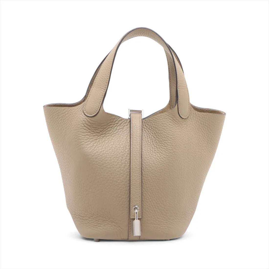 HERMES PICOTIN LOCK 18 PM TAURILLON CLEMENCE BEIGE: Hermes Picotin Lock 18 PM Taurillon Clemence beige Brand: Hermes Type/Style: Hand bag Material: Taurillon Clemence Color: beige malfa Size: Height:7.1inchLength:7.3inchDepth:5.3inch Accessories: N