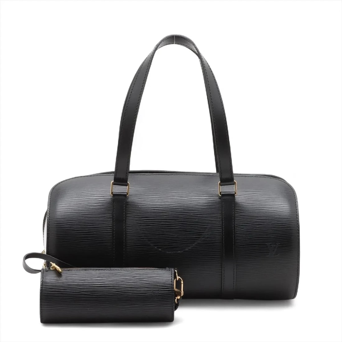 LOUIS VUITTON EPI SOUFFLOT BLACK: Louis Vuitton Epi Soufflot Black Brand: Louis Vuitton Type/Style: Hand bag Material: None Color: Black Size: Height:5.9inchLength:12.2inchDepth:5.5inch Accessories: None Accessories Notice