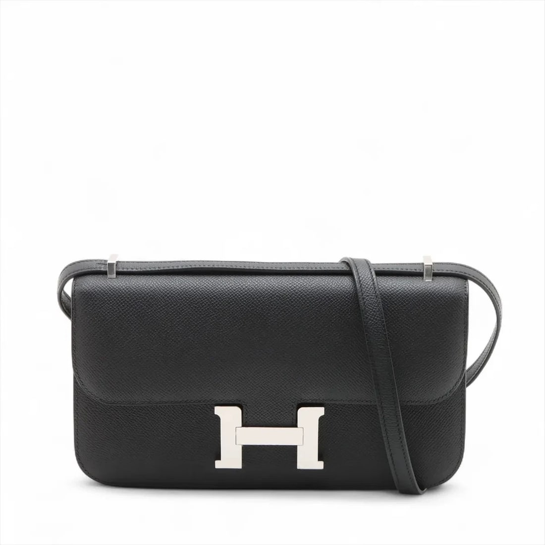 HERMES CONSTANCE ELAN MIROIR VEAU EPSOM BLACK: Hermes Constance Elan Miroir Veau Epsom Black Brand: Hermes Type/Style: Shoulder bag Material: Veau Epsom Color: Black Size: Height:5.3inchLength:9.3inchDepth:1.2inch Accessories: None Acc