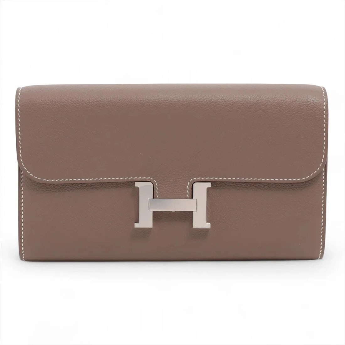 HERMES CONSTANCE LONG TOGO EVERCOLOR LONG WALLET ETOUPE: Hermes Constance Long Togo Evercolor Long Wallet Etoupe Brand: Hermes Type/Style: Long Wallet Material: Evercolor Color: Etoupe Size: Height:4.5inchLength:8.1inchDepth:1.2inch Accessories: None