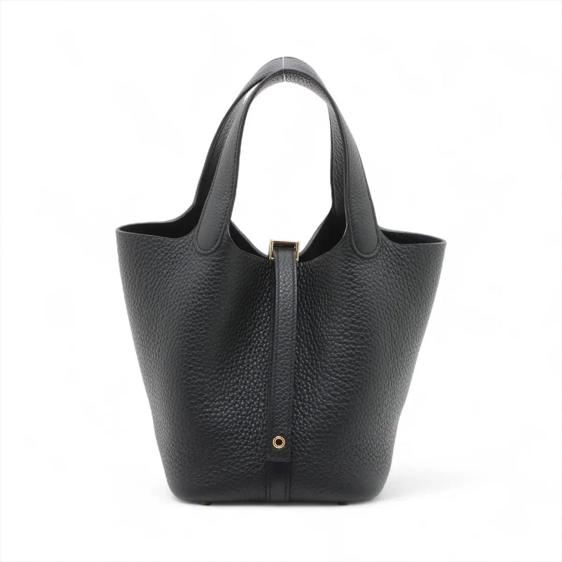 HERMES PICOTIN LOCK 18 PM TAURILLON CLEMENCE BLACK GOLD: Hermes Picotin Lock 18 PM Taurillon Clemence Black Gold Brand: Hermes Type/Style: Hand bag Material: Taurillon Clemence Color: Black Size: Height:7.1inchLength:7.1inchDepth:5.3inch Accessories: No
