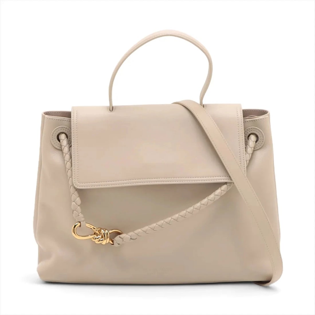 BOTTEGA VENETA CIAO CIAO MEDIUM LEATHER 2 WAY HANDBAG BEIGE (1 of 6)
