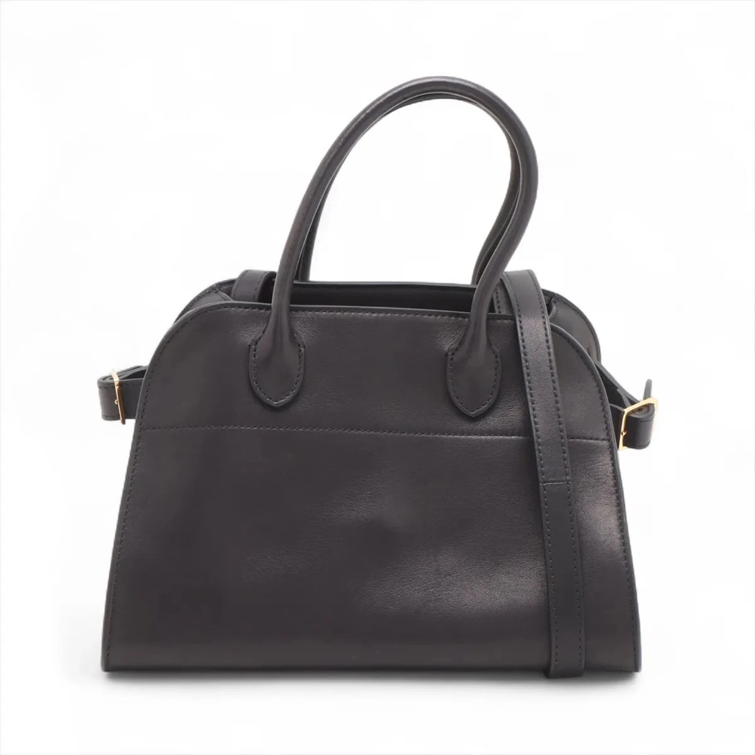 THE ROW SOFT MARGOT 10 LEATHER HAND BAG BLACK (1 of 6)