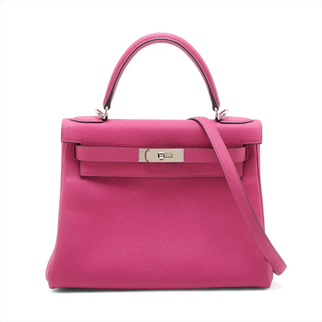 HERMES KELLY 28 LE TOURNAY TOGO ROSE PURPLE SILVER: Hermes Kelly 28 Le Tournay Togo Rose Purple Silver Brand: Hermes Type/Style: Hand bag Material: Togo Color: Rose Purple Size: Height:8.1inchLength:11.0inchDepth:4.7inch Accessories: None A