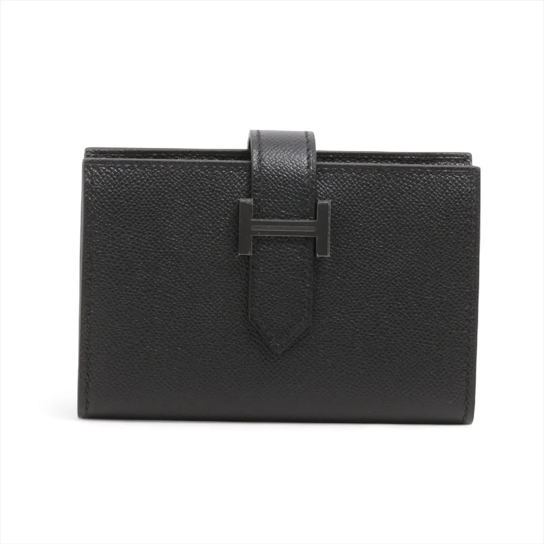 HERMES BEARN MINI VEAU MADAME COIN PURSE BLACK BLACK: Hermes Bearn Mini Veau Madame Coin Purse Black Black Brand: Hermes Type/Style: Coin Purse Material: Veau Madame Color: Black Size: Height:2.8inchLength:4.1inchDepth:1.0inch Accessories: None <