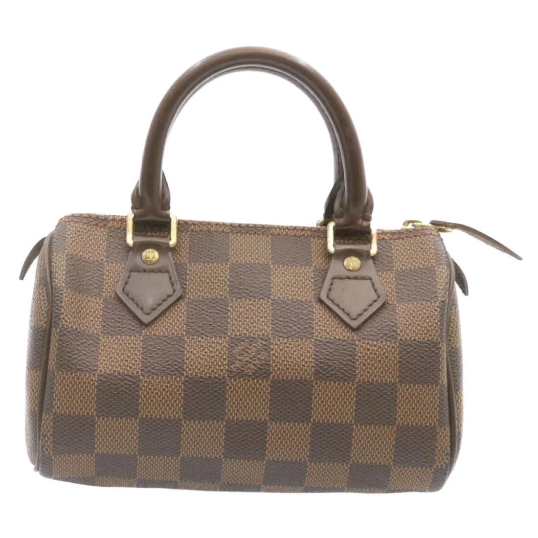 LOUIS VUITTON DAMIER EBENE MINI SPEEDY HAND BAG: LOUIS VUITTON Damier Ebene Mini Speedy Hand Bag Brand: LOUIS VUITTON Type/Style: Hand Bag Material: Damier Ebene Canvas Color: Damie Ebene Size: W6.7 x H3.9 x D3.1inch(Approx) Accessories: None