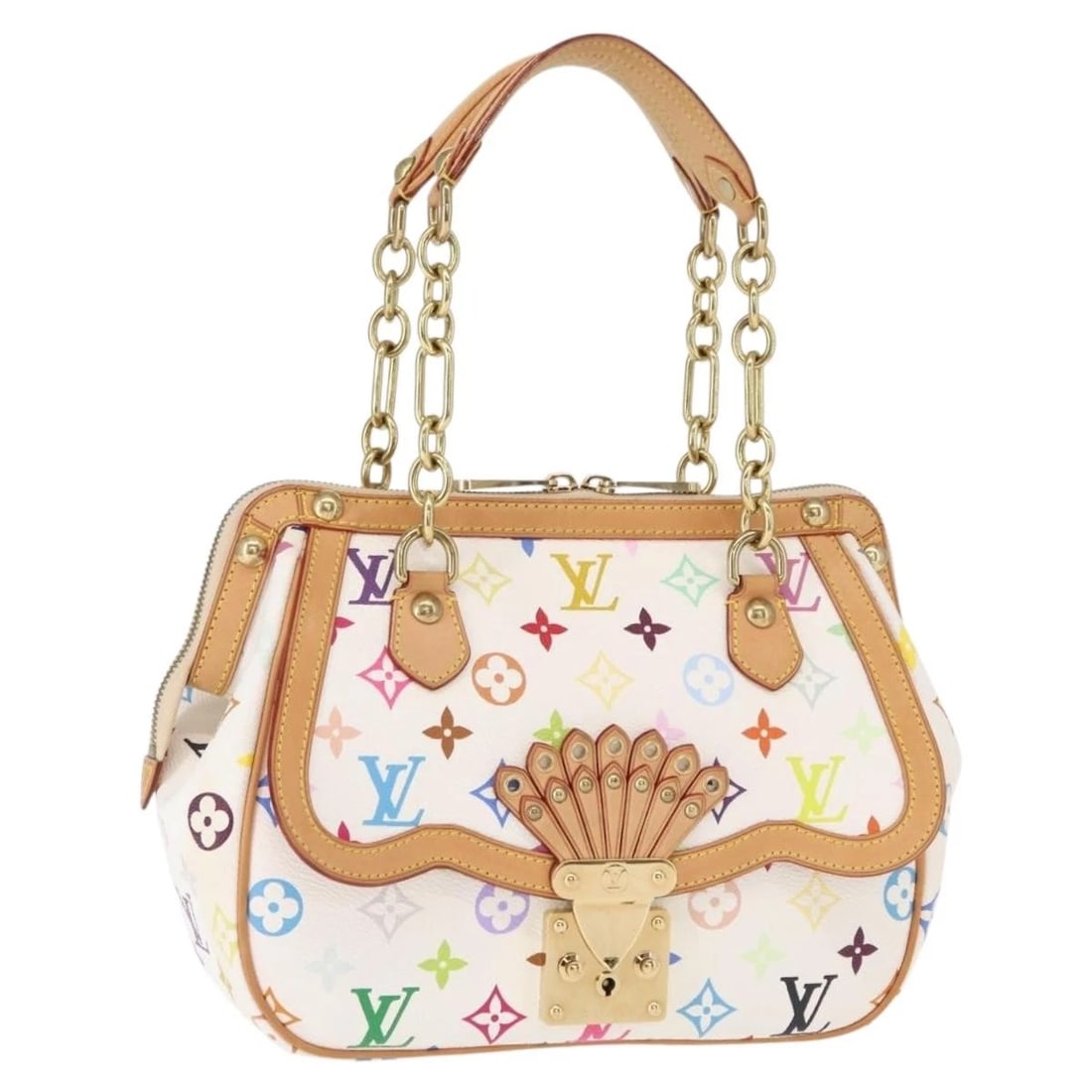 LOUIS VUITTON MONOGRAM MULTICOLOR GRACIE MM BAG: LOUIS VUITTON Monogram Multicolor Gracie MM Bag Brand: LOUIS VUITTON Type/Style: Shoulder Bag Material: Monogram Multicolor Canvas Color: White Size: Size(Inch) W9.8 x H7.9 x D3.5inch(Approx) Acce