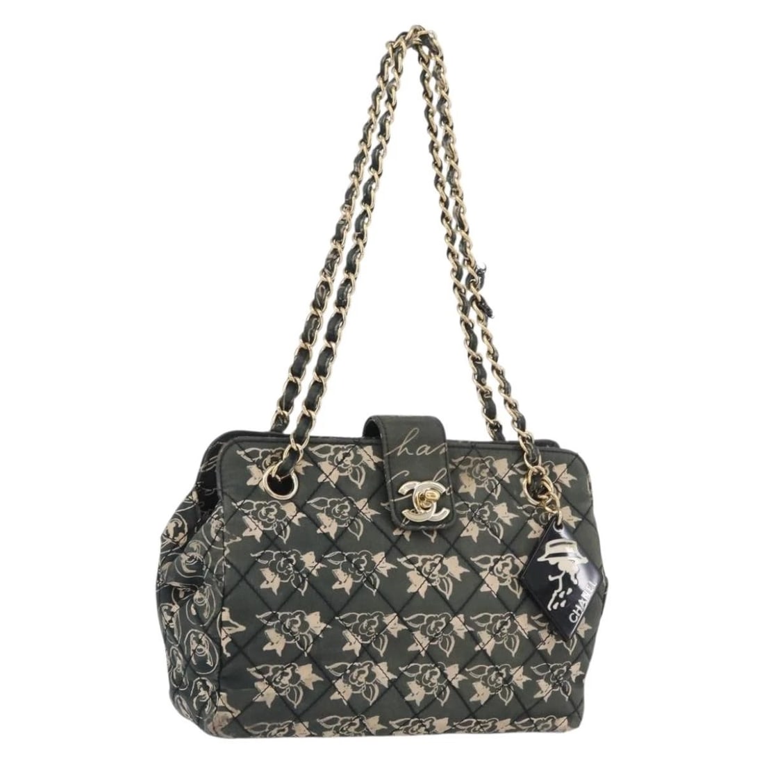 CHANEL MATELASSE CHAIN SHOULDER BAG: CHANEL Matelasse Chain Shoulder Bag Brand: CHANEL Type/Style: Shoulder Bag Material: Nylon Color: Green/Gold Size: Size(Inch) W9.1 x H6.7 x D3.1inch(Approx) Accessories: None Accessories N