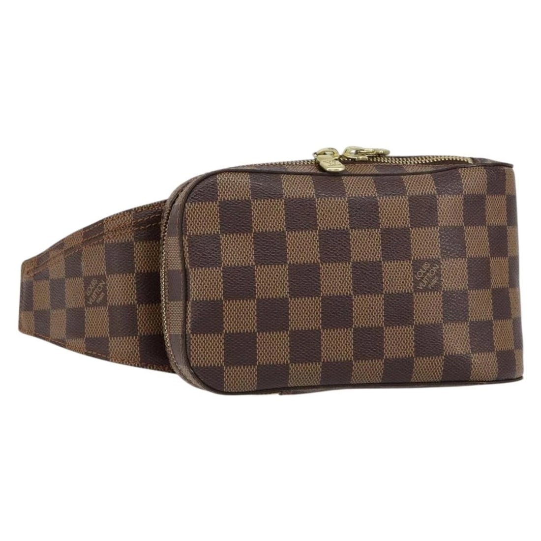 LOUIS VUITTON DAMIER EBENE GERONIMOS SHOULDER BAG: LOUIS VUITTON Damier Ebene Geronimos Shoulder Bag Brand: LOUIS VUITTON Type/Style: Shoulder Bag Material: Damier Ebene Canvas Color: Damie Ebene Size: Size(Inch) W4.7 x H7.9 x D2.0inch(Approx) Acc