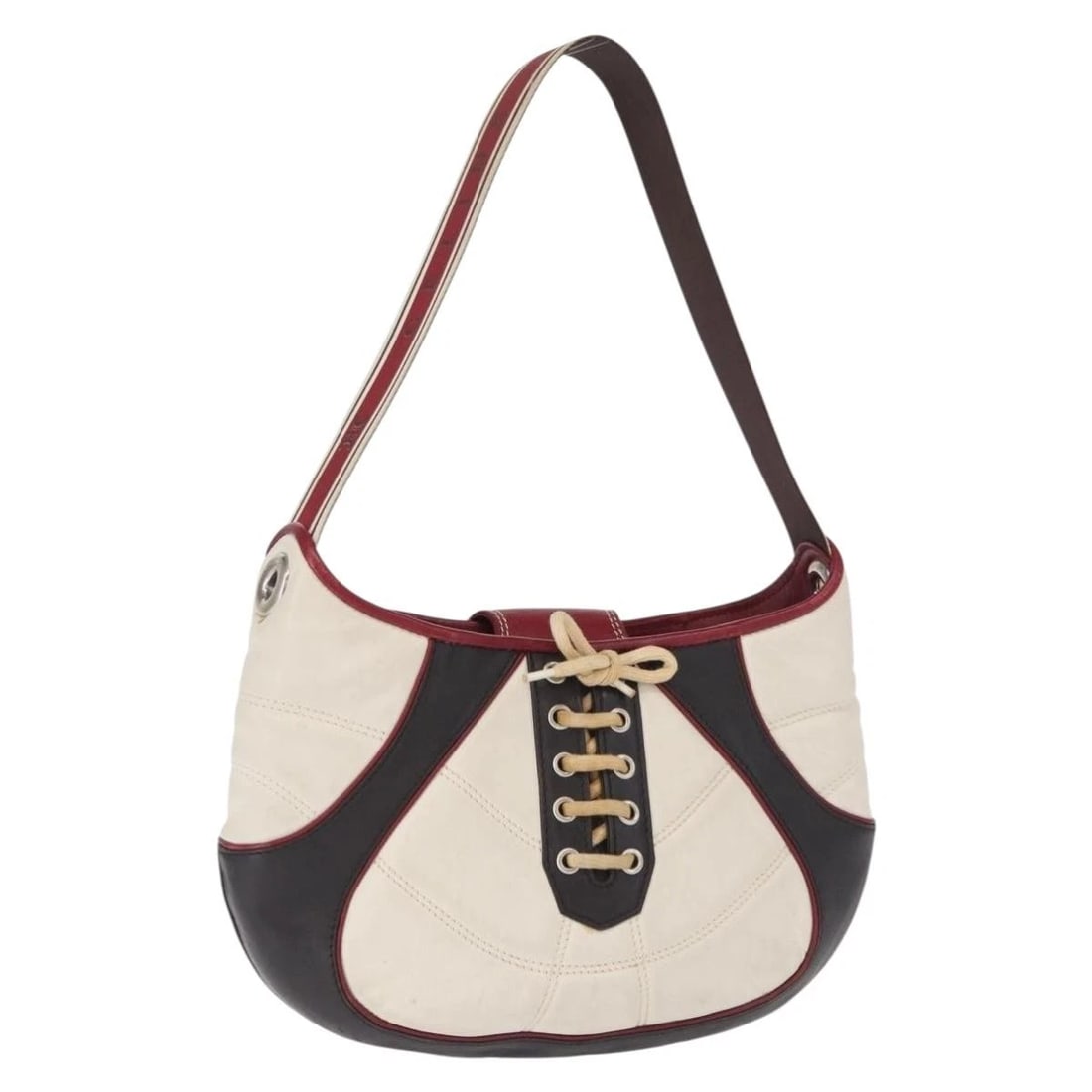 CELINE WORLD CUP SHOULDER BAG: CELINE World Cup Shoulder Bag Brand: CELINE Type/Style: Shoulder Bag Material: Leather Color: White/Black/Silver Size: Size(Inch) W10.2 x H6.3 x D2.4inch(Approx) Accessories: None Accessor