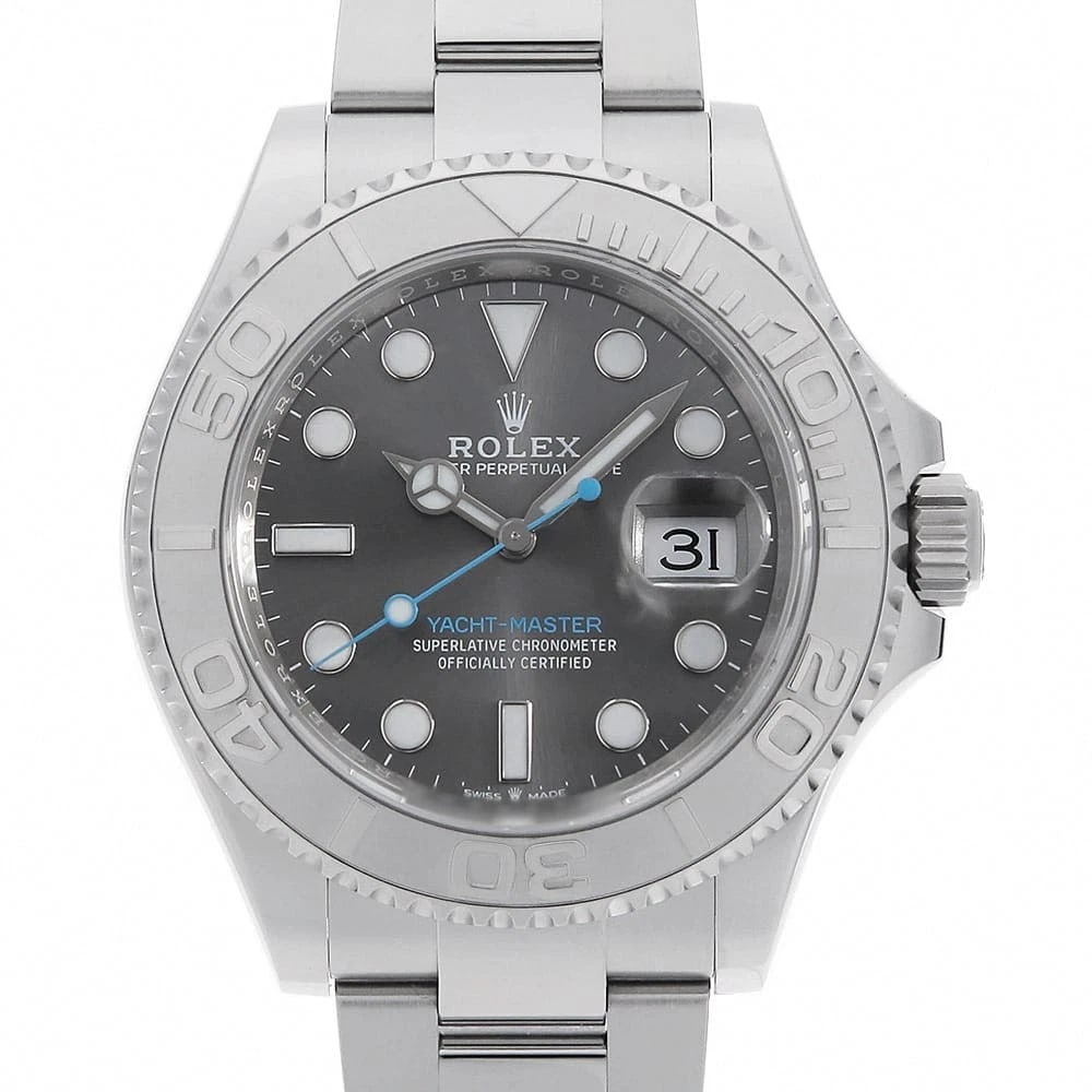 ROLEX YACHT MASTER SLATE (DARK RHODIUM/GREY) WATCH: ROLEX Yacht master slate (dark rhodium/grey) Watch Brand: ROLEX Type/Style: Wrist watch Material: Band Material Stainless Steel, Case Material Stainless Steel Color: Dial Color Slate Size: Case:W40mm