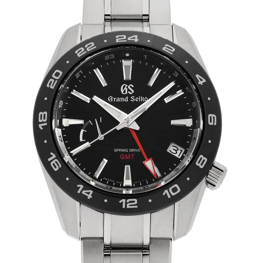 GRAND SEIKO SPORT COLLECTION SPRING DRIVE GMT WATCH: Grand Seiko Sport Collection Spring Drive GMT Watch Brand: Grand Seiko Type/Style: Wrist watch Material: Band Material Stainless Steel, Case Material Stainless Steel Color: Dial Color Black Size:
