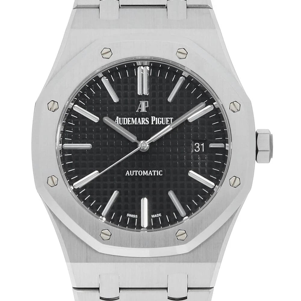 AUDEMARS PIGUET ROYAL WATCH: AUDEMARS PIGUET Royal Watch Brand: AUDEMARS PIGUET Type/Style: Wrist watch Material: Band Material Stainless Steel, Case Material Stainless Steel Color: Dial Color Black Size: Case:W41mm Circumference