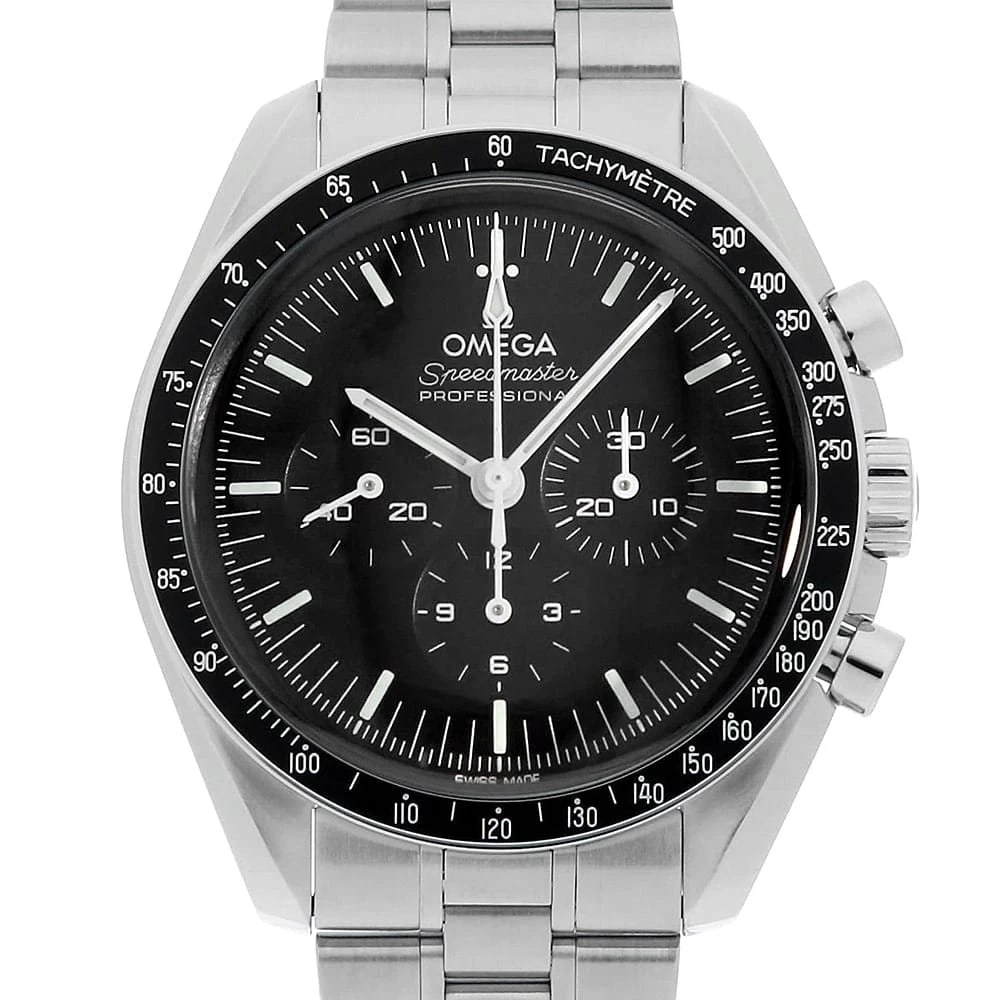 OMEGA SPEEDMASTER MOONWATCH PROFESSIONAL MASTER CHRONOMETER WATCH: OMEGA Speedmaster Moonwatch Professional Master Chronometer Watch Brand: OMEGA Type/Style: Wrist watch Material: Band Material Stainless Steel, Case Material Stainless Steel Color: Dial Color Black