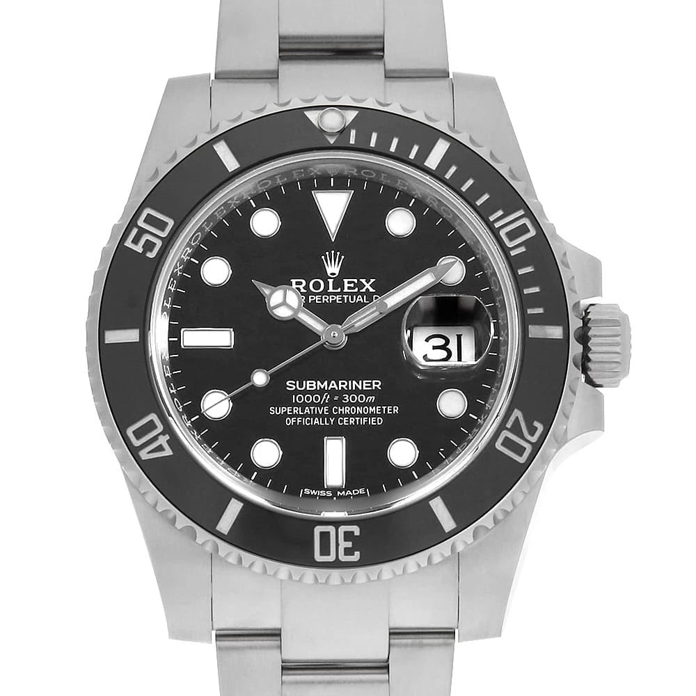 ROLEX SUBMARINER DATE BLACK WATCH: ROLEX SUBMARINER Date black Watch Brand: ROLEX Type/Style: Wrist watch Material: Band Material Stainless Steel, Case Material Stainless Steel Color: Dial Color Black Size: Case:W40mm Circumference of