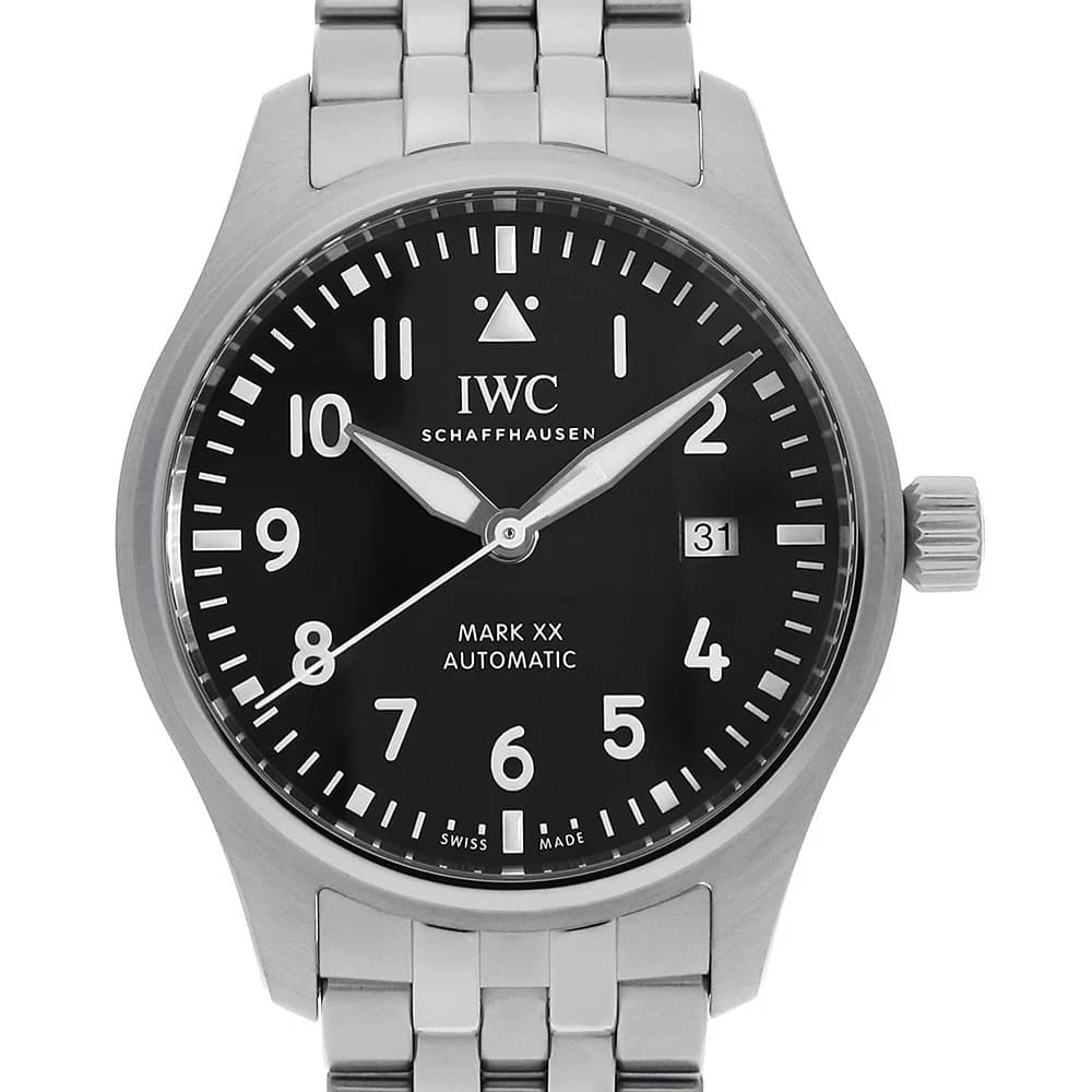 IWC PILOT'S WATCH: IWC Pilot's Watch Brand: IWC Type/Style: Wrist watch Material: Band Material Stainless Steel, Case Material Stainless Steel Color: Dial Color Black Size: Case:W40mm Circumference of Wrist:17.5cm A