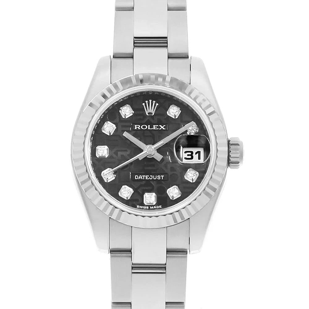 ROLEX DATEJUST DIAMOND BLACK CARVED COMPUTER WATCH: ROLEX Datejust Diamond black Carved computer Watch Brand: ROLEX Type/Style: Wrist watch Material: Band Material Stainless Steel, Case Material Stainless Steel Color: Dial Color Black Size: Case:W26mm 