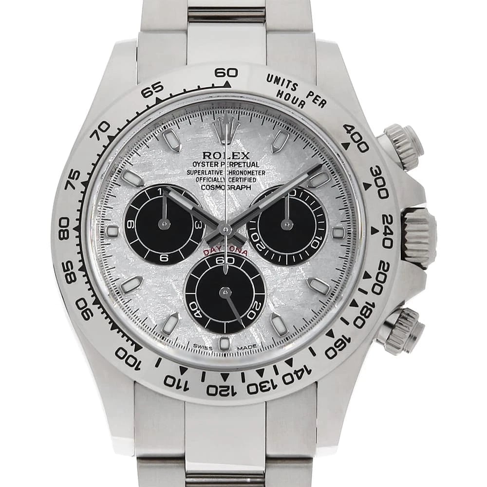 ROLEX COSMOGRAPH DAYTONA METEOLITE X BLACK WATCH: ROLEX Cosmograph Daytona Meteolite x black Watch Brand: ROLEX Type/Style: Wrist watch Material: Band Material White Gold, Case Material White Gold Color: Dial Color Meteorite Size: Case:W40mm