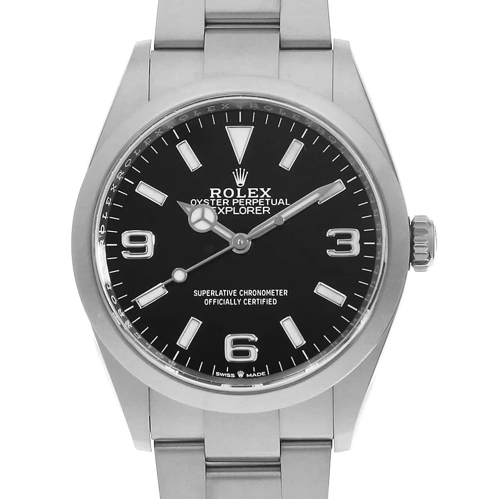 ROLEX EXPLORER BLACK WATCH: ROLEX Explorer black Watch Brand: ROLEX Type/Style: Wrist watch Material: Band Material Stainless Steel, Case Material Stainless Steel Color: Dial Color Black Size: Case:W36mm Circumference of