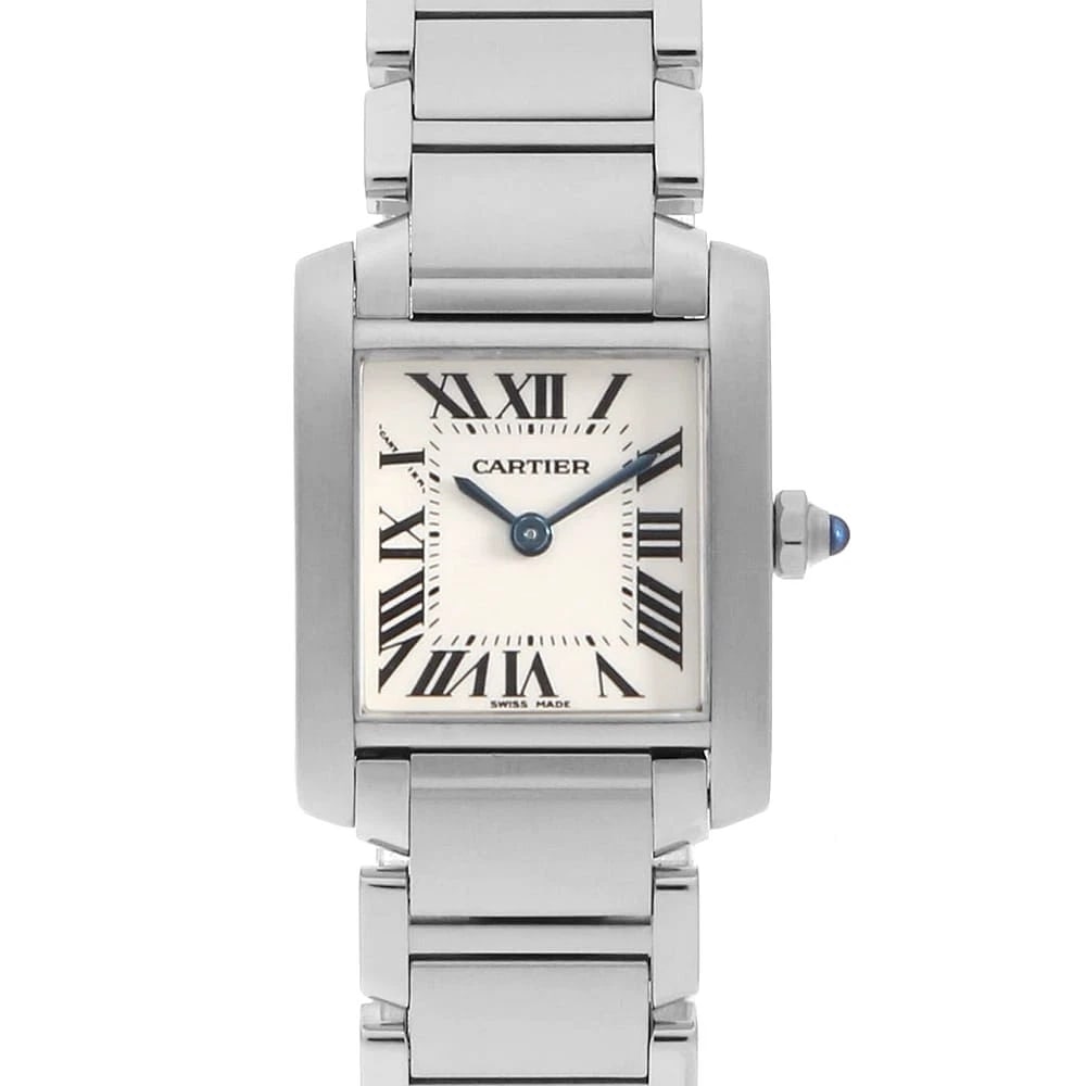 CARTIER TANK FRANCAISE SM WATCH: Cartier Tank francaise SM Watch Brand: Cartier Type/Style: Wrist watch Material: Band Material Stainless Steel, Case Material Stainless Steel Color: Dial Color Ivory Size: Case:W25mm x H20mm