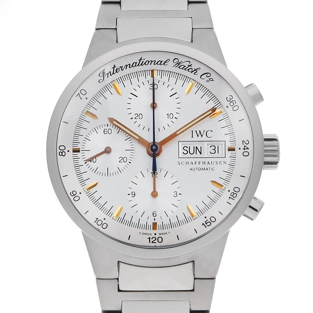 IWC GST CHRONOGRAPH WATCH: IWC GST chronograph Watch Brand: IWC Type/Style: Wrist watch Material: Band Material Stainless Steel, Case Material Stainless Steel Color: Dial Color Silver Size: Case:W39mm Circumference of