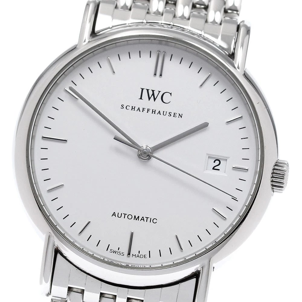 IWC SCHAFFHAUSEN PORTOFINO DATE WHITE AUTOMATIC WATCH: IWC SCHAFFHAUSEN Portofino Date white Automatic Watch Brand: IWC SCHAFFHAUSEN Type/Style: Wristwatch Material: Band Material Stainless Steel, Case Material Stainless Steel Color: Case Color Silver