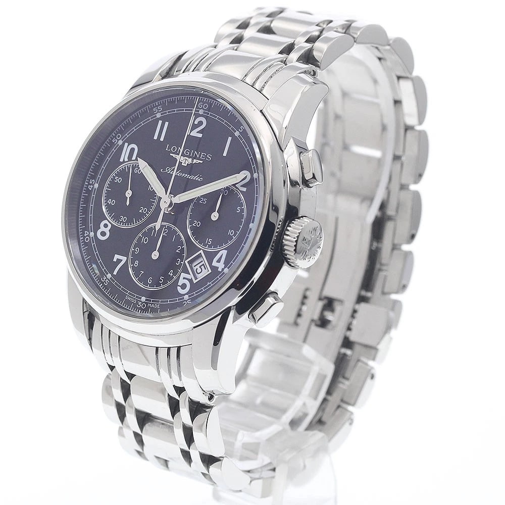 LONGINES SAINTIMIER CHRONOGRAPH BLACK AUTOMATIC WATCH - 2