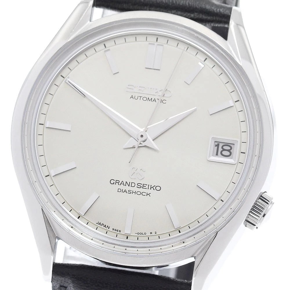 SEIKO GRAND SILVER AUTOMATIC WATCH: SEIKO Grand Silver Automatic Watch Brand: SEIKO Type/Style: Wristwatch Material: Band Material leather, Case Material Stainless Steel Color: Case Color Silver Band Color black Dial Color Silver Size: